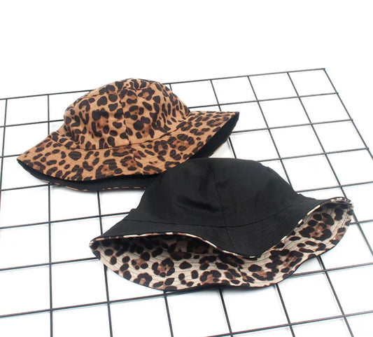 Reversible Leopard Bucket Hat
