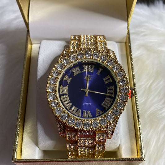 Gold/Blue Stone Watch