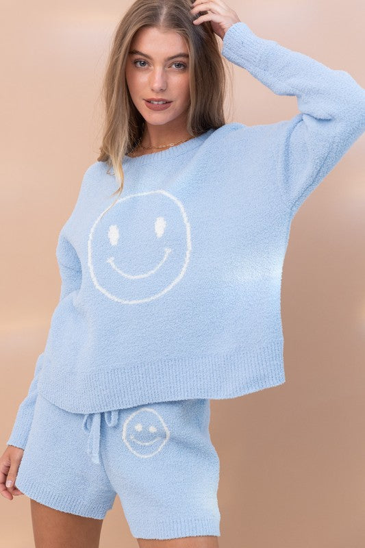 Cozy Smiley Short Set