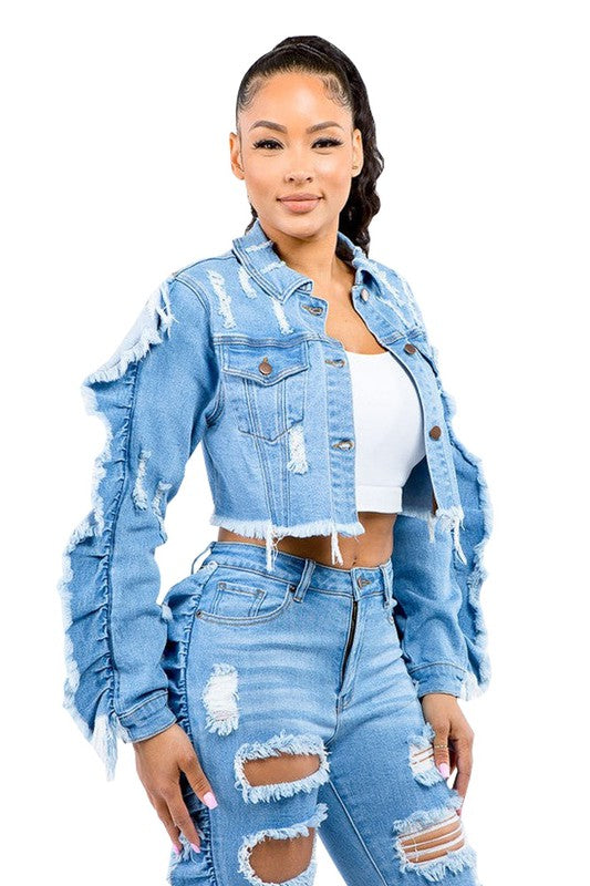 SEXY 1/2 DENIM JACKET