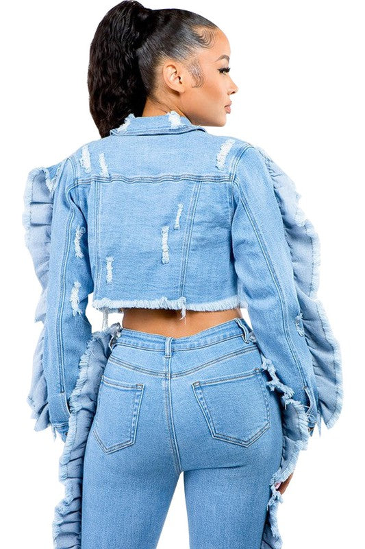 SEXY 1/2 DENIM JACKET