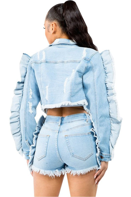 SEXY 1/2 DENIM JACKET