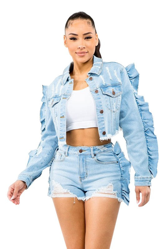 SEXY 1/2 DENIM JACKET