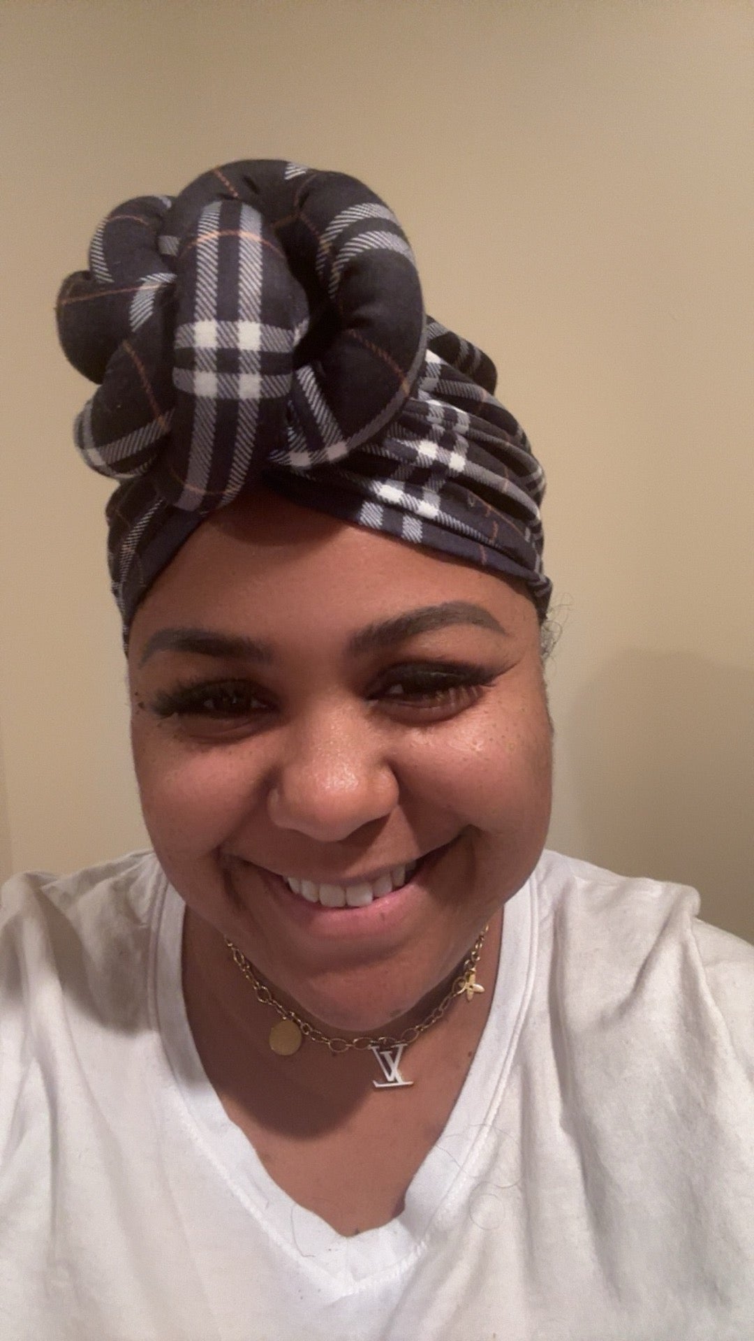 Plaid turban