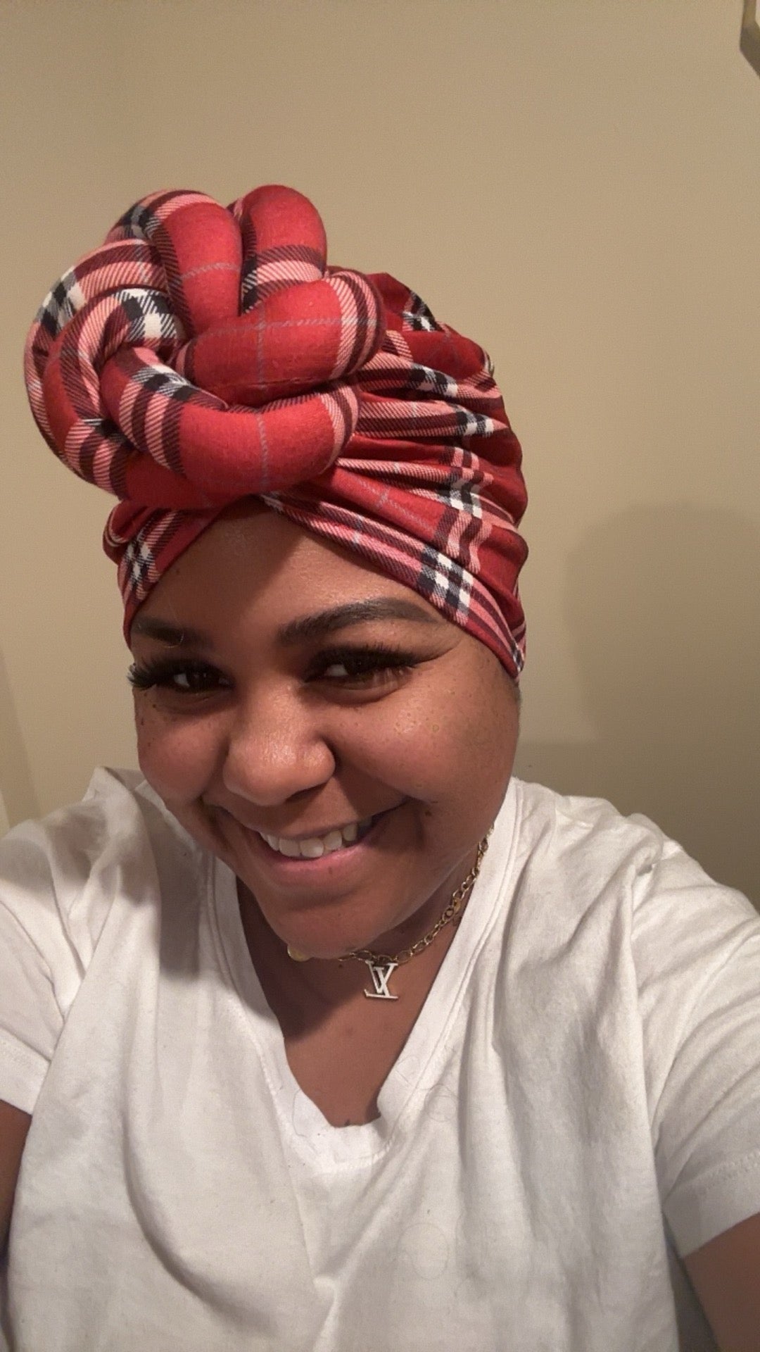 Plaid turban