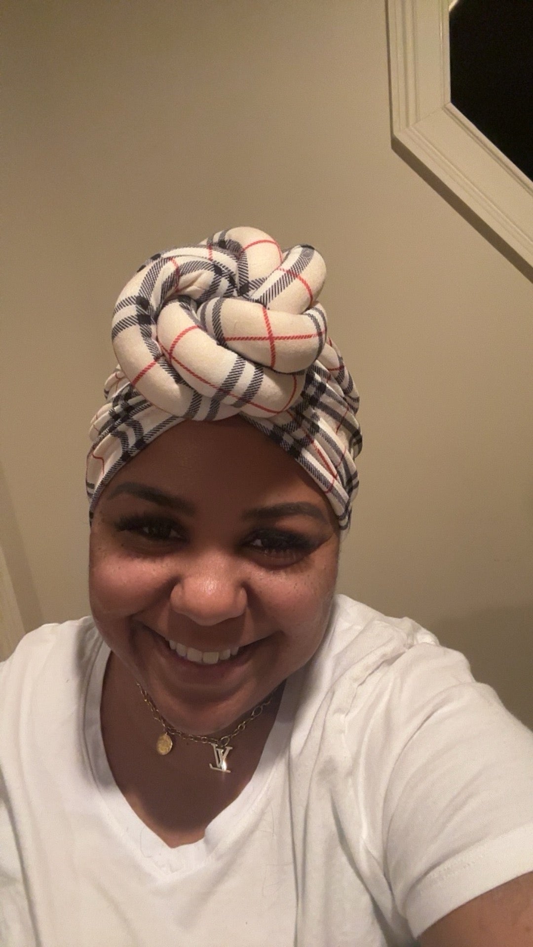 Plaid turban