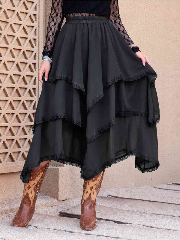 The Hobo Tiered Midi Skirt