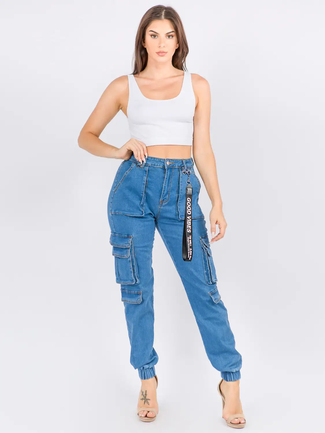 denim cargo pants