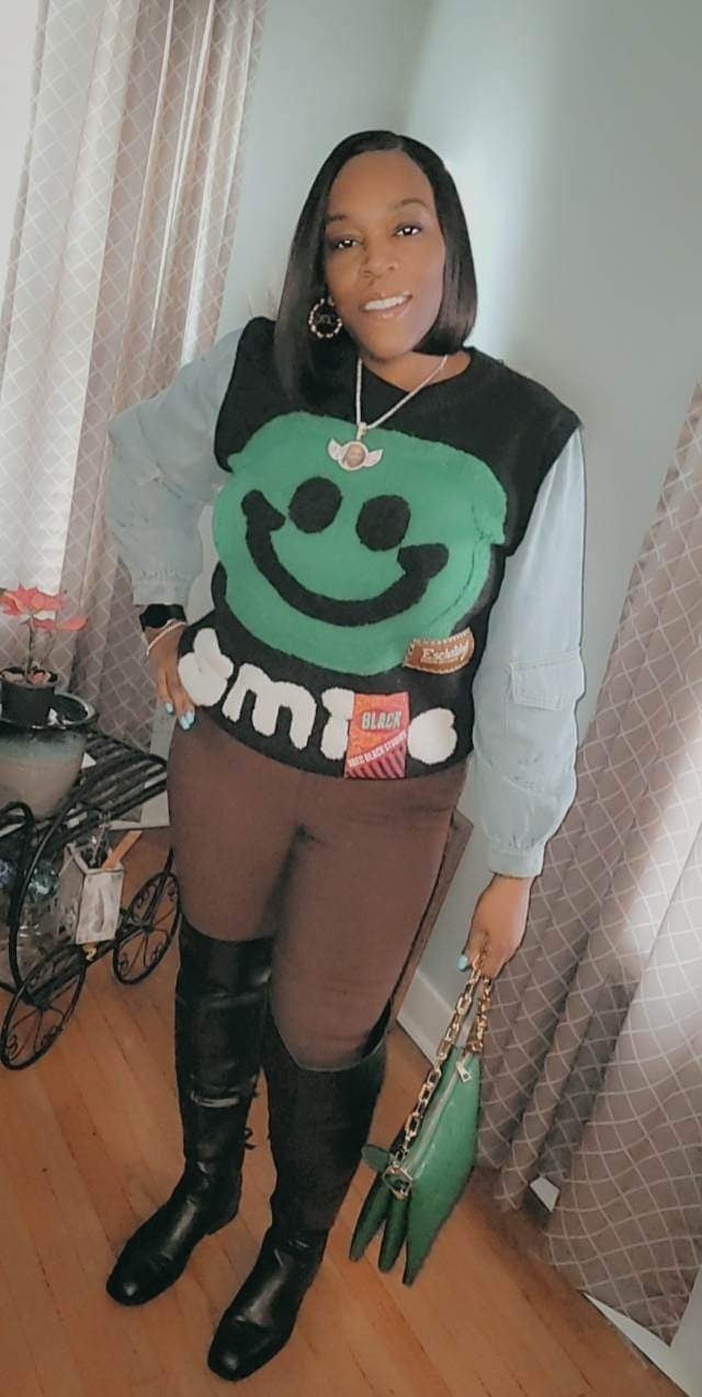 Smiley Patch Sweater