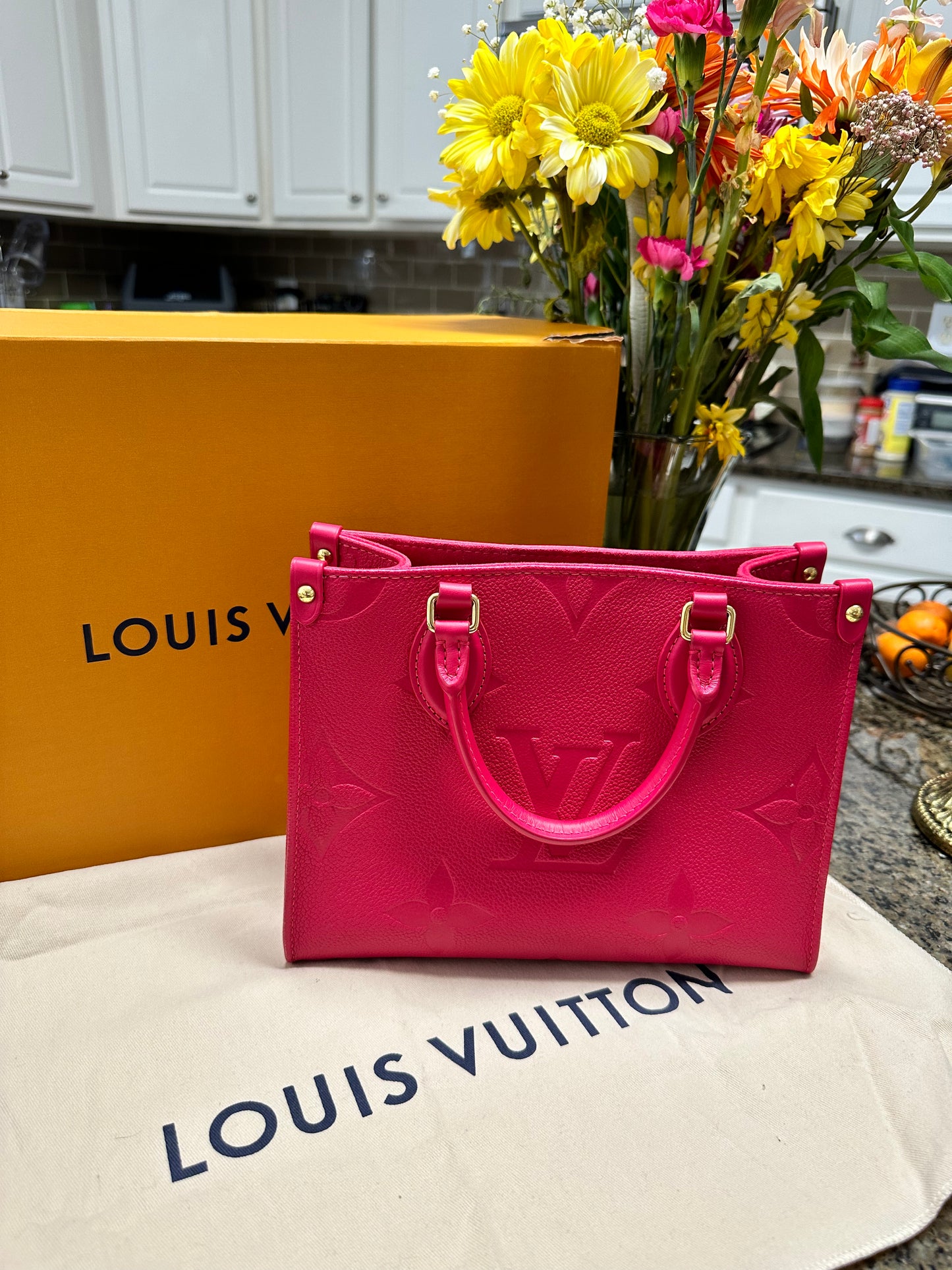 Louis Vuitton Fuschia Empreinte Onthego PM M45660